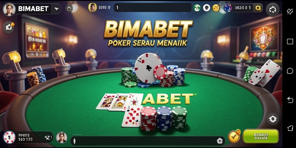 Screenshot gameplay BIMABET menunjukkan keseruan bermain Poker.