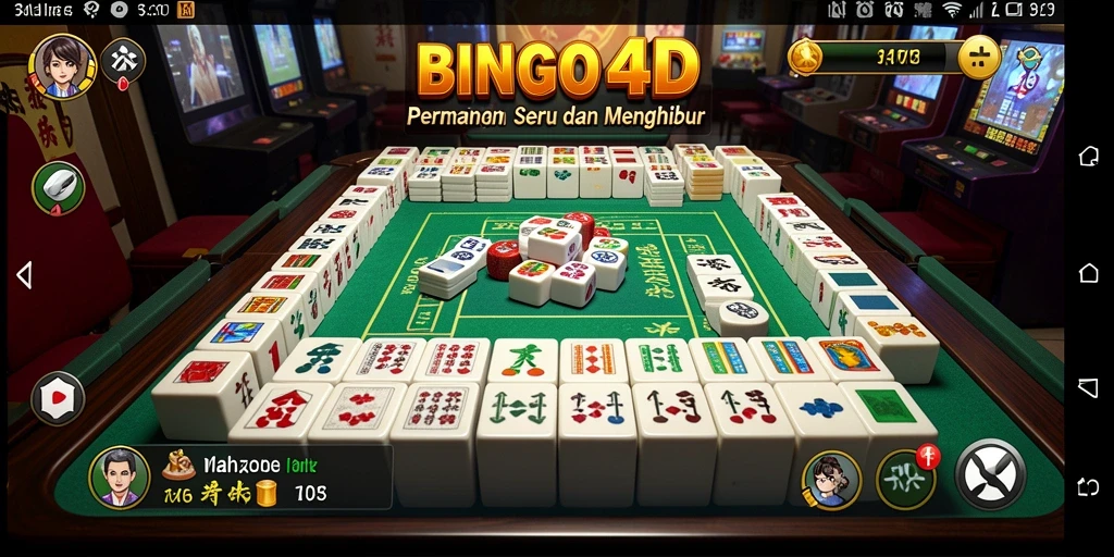 Tampilan gameplay menarik dari permainan Mahjong BINGO4D.