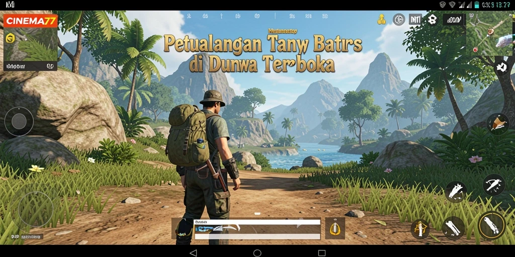 Tampilan gameplay CINEMA77 di dunia Open World yang luas.