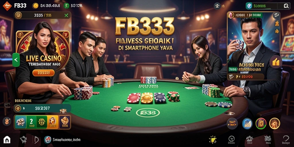Tampilan mendebarkan gameplay Live Casino di FB333.