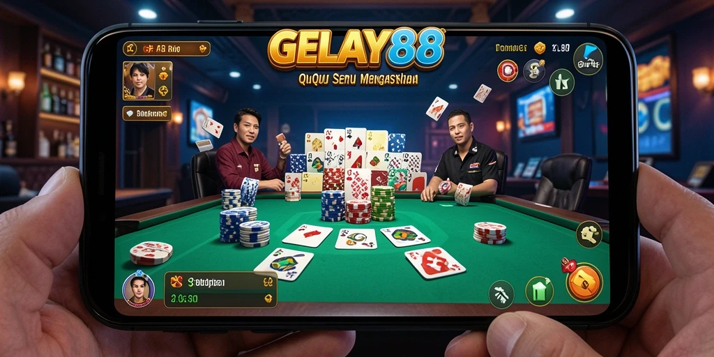 Screenshot menunjukkan gameplay QiuQiu yang seru dan interaktif.