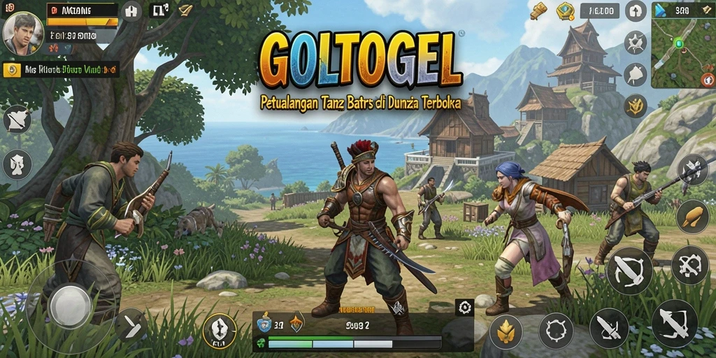 Screenshot GOLTOGEL menampilkan pemain menjelajahi dunia terbuka yang luas.