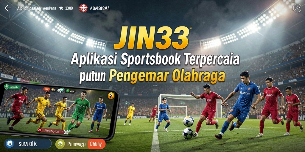Tampilan utama <strong>JIN33</strong> dengan fitur taruhan olahraga yang dinamis.