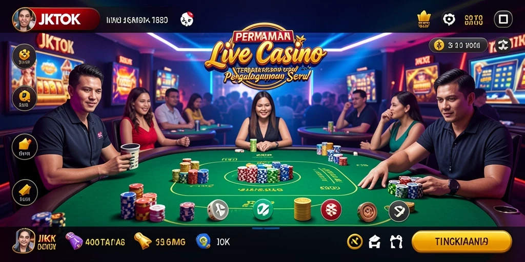 Tampilan gameplay menarik dari JKTOK Live Casino dengan dealer profesional.