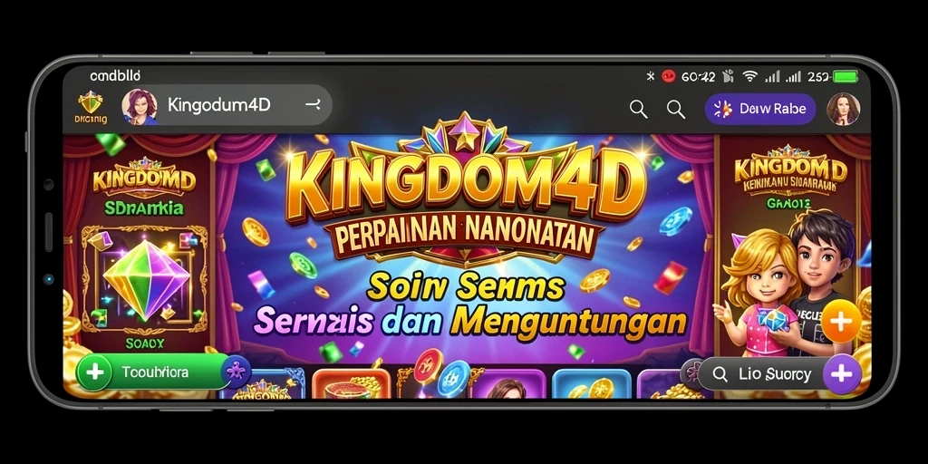 Tampilan gameplay KINGDOM4D yang menarik dan penuh warna.