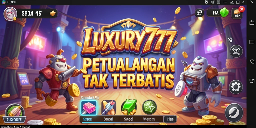 Screenshot gameplay LUXURY777 menampilkan aksi seru dan grafis menawan.