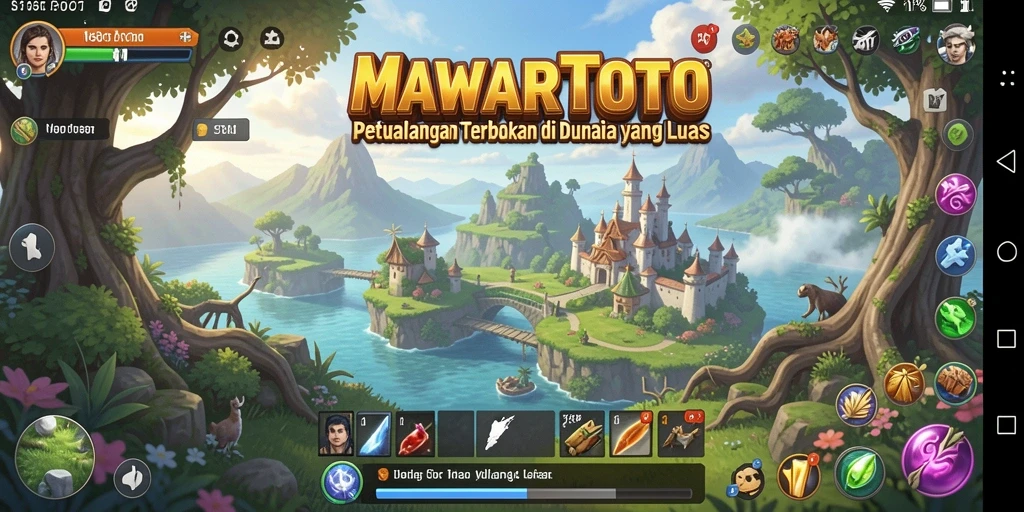 Tangkapan layar menunjukkan gameplay petualangan terbuka di MAWARTOTO.