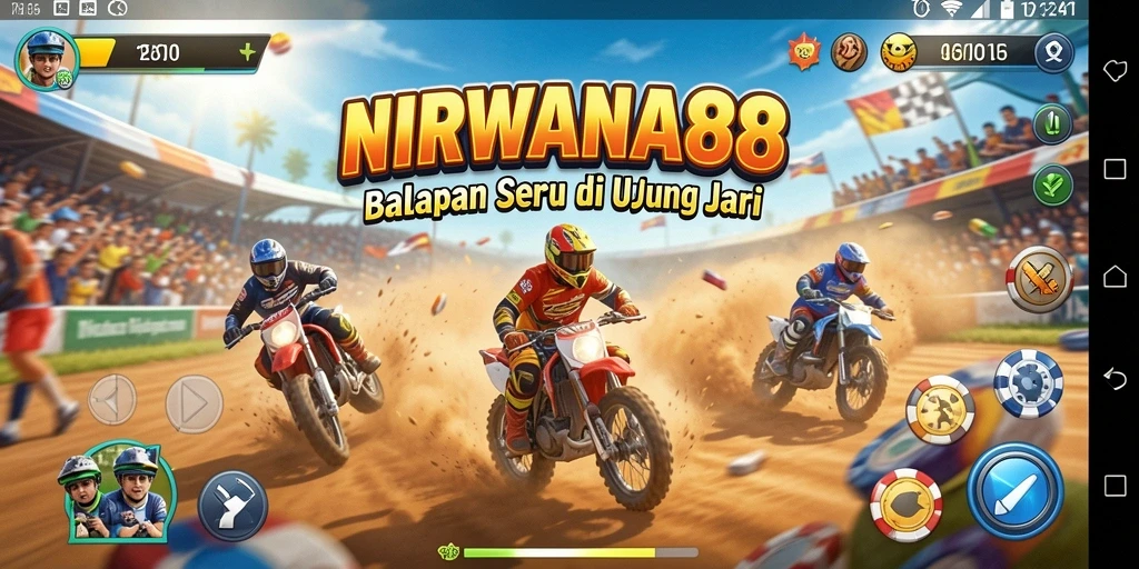 Gameplay balapan yang menegangkan dan menyenangkan di NIRWANA88.
