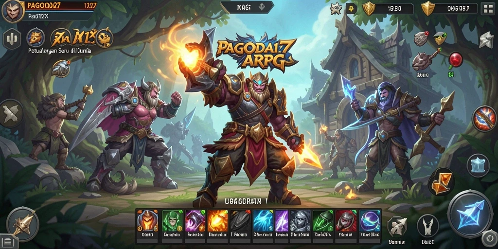 Tampilan gameplay ARPG yang menegangkan dan menantang di PAGODA127.