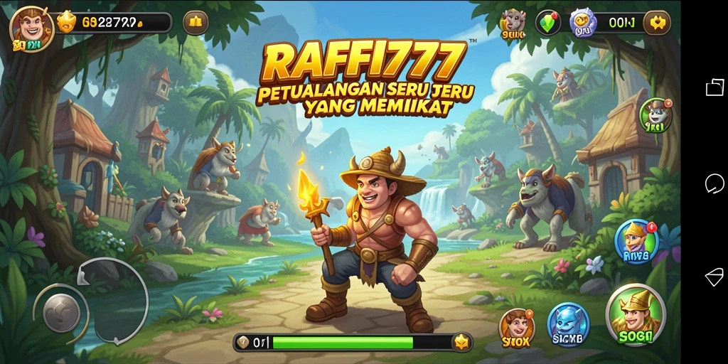Screenshot utama RAFFI777 menampilkan aksi petualangan yang mendebarkan.