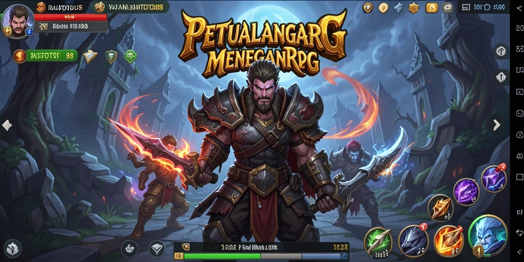 Screenshot utama RAJATOTO88 menampilkan aksi seru dalam pertempuran RPG.