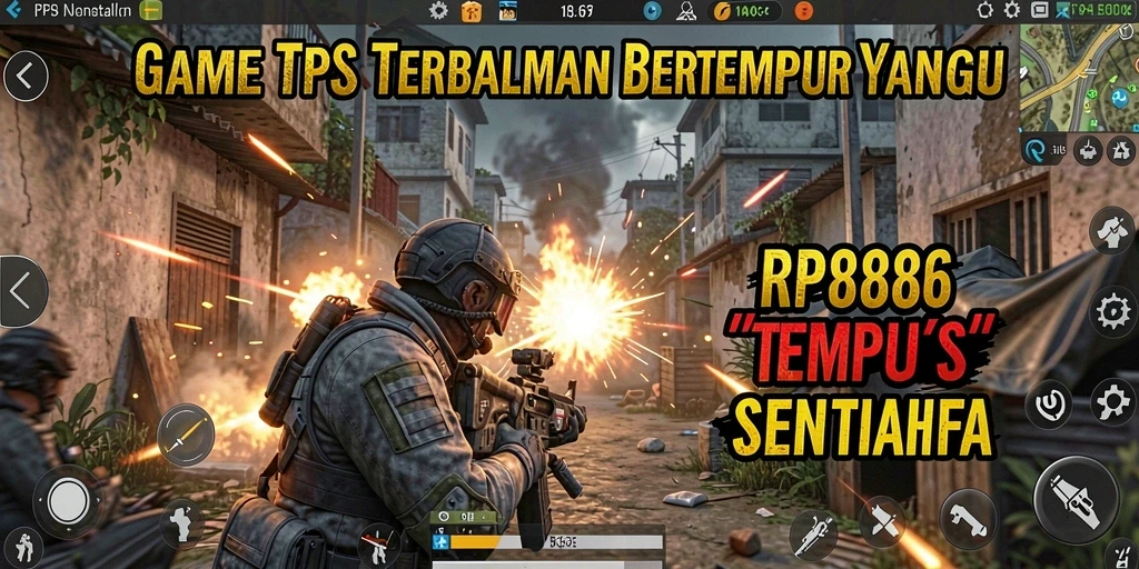 Tampilan gameplay seru di RP886 dengan aksi tembak-menembak yang mendebarkan.