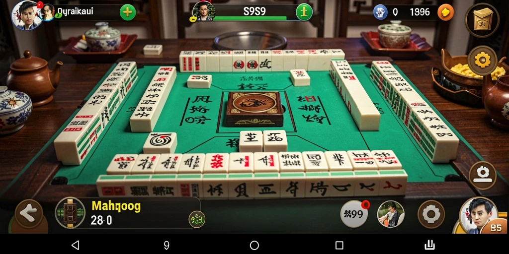 Screenshot gameplay S9S9 yang menampilkan keseruan permainan Mahjong.