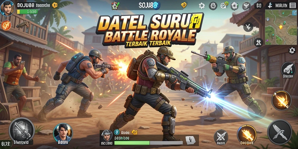 Tampilan seru gameplay SOJU88 dalam pertarungan Battle Royale.
