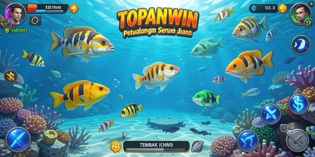 Gameplay seru dengan aksi tembak ikan di dunia bawah laut.