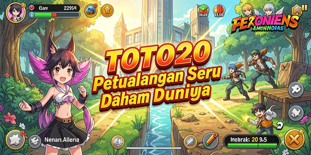Tampilan gameplay TOTO20 yang menampilkan aksi seru dan karakter anime.